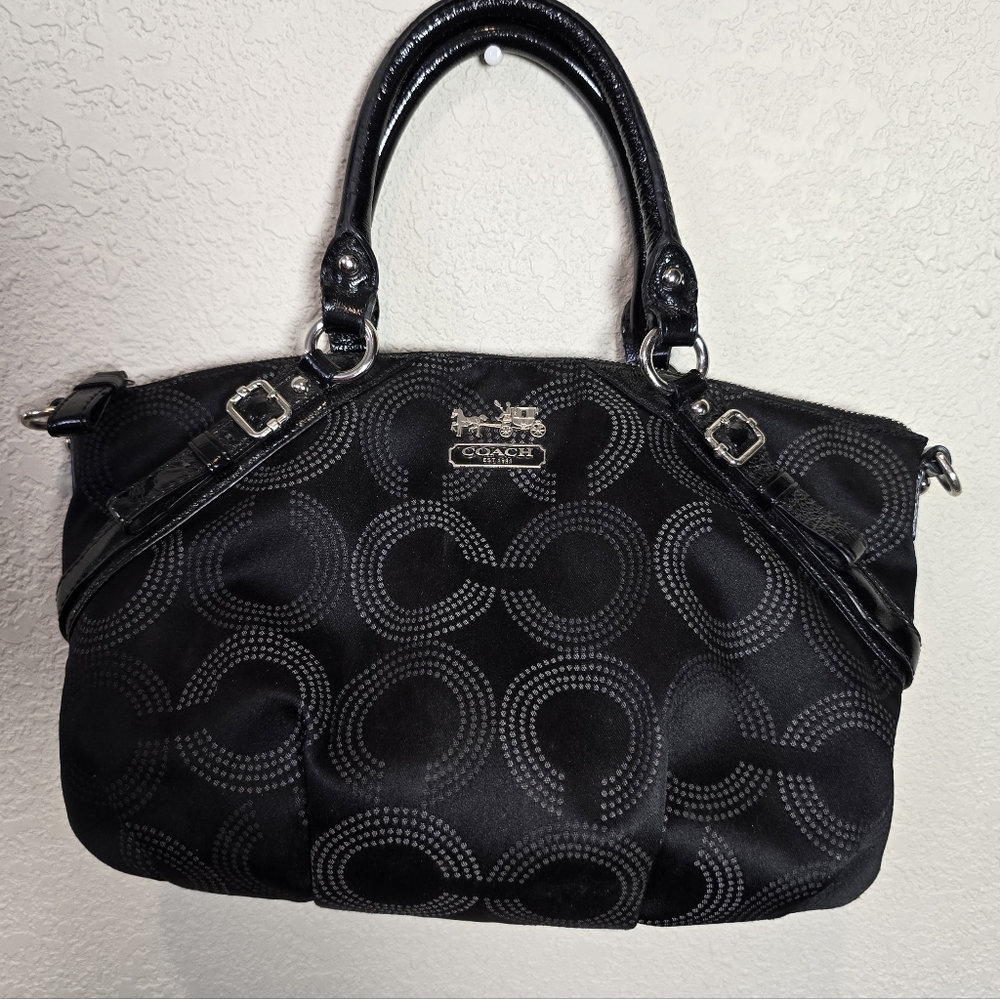Coach Purse Black Authentic #F109315935 Handbag - Picture 9 of 11